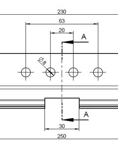 Coupling half f/profile alu 3m at nipple